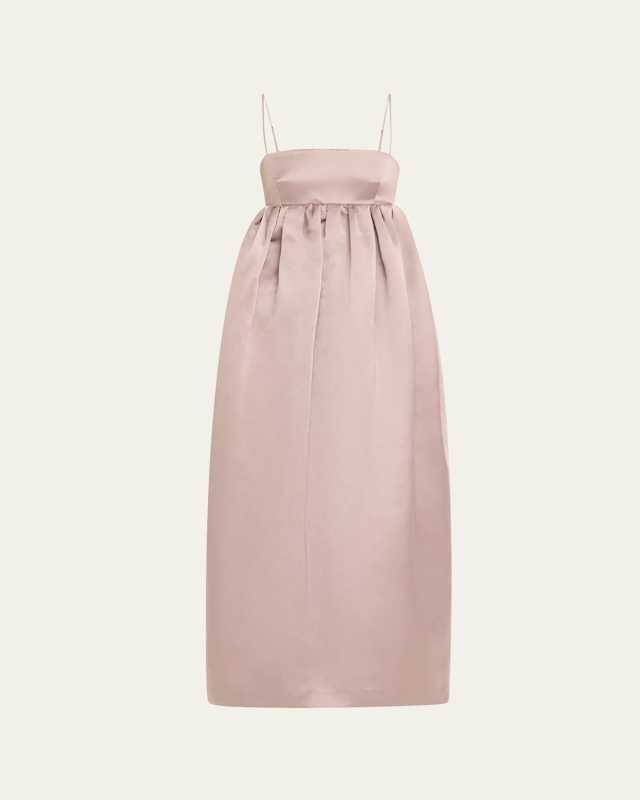 Liet Open-Back Duchess Satin Dress